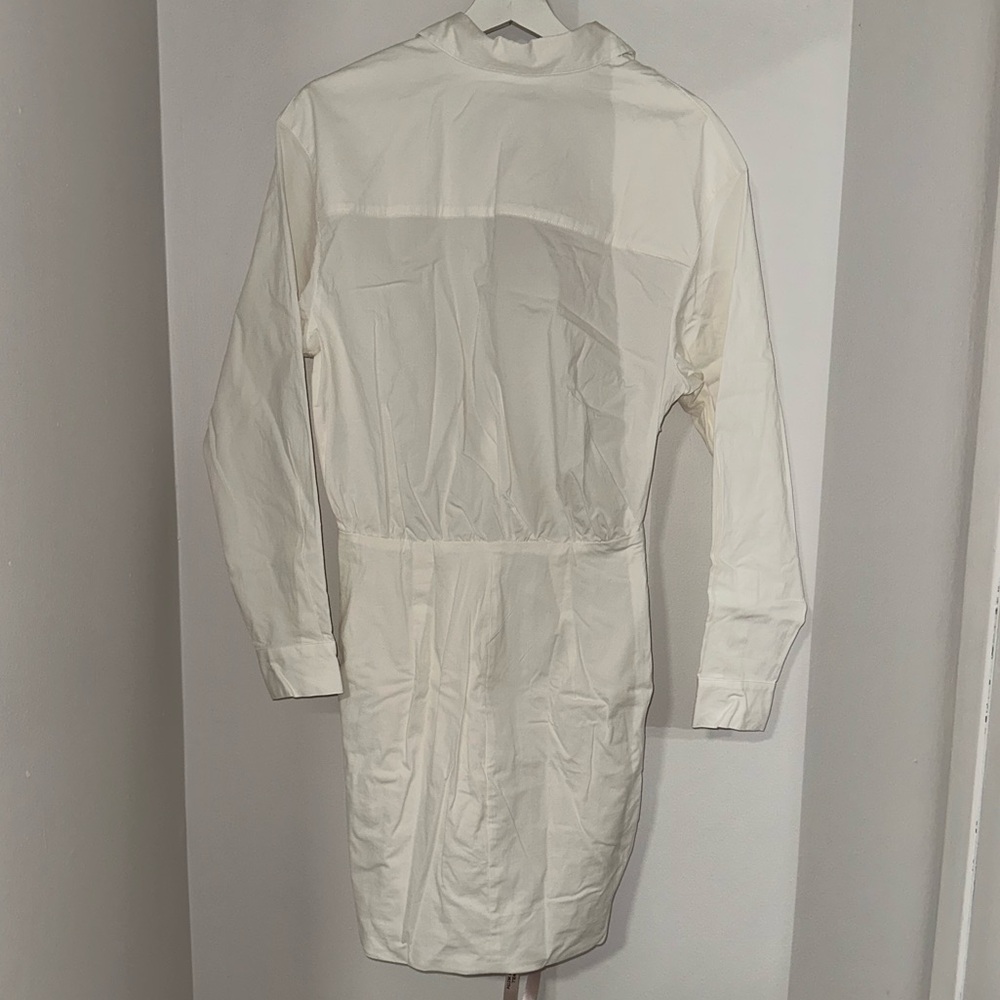 House of CB - ‘Nicolette’ White Draped Shirt Dress - Picture 13 of 14
